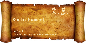 Kuris Edmond névjegykártya